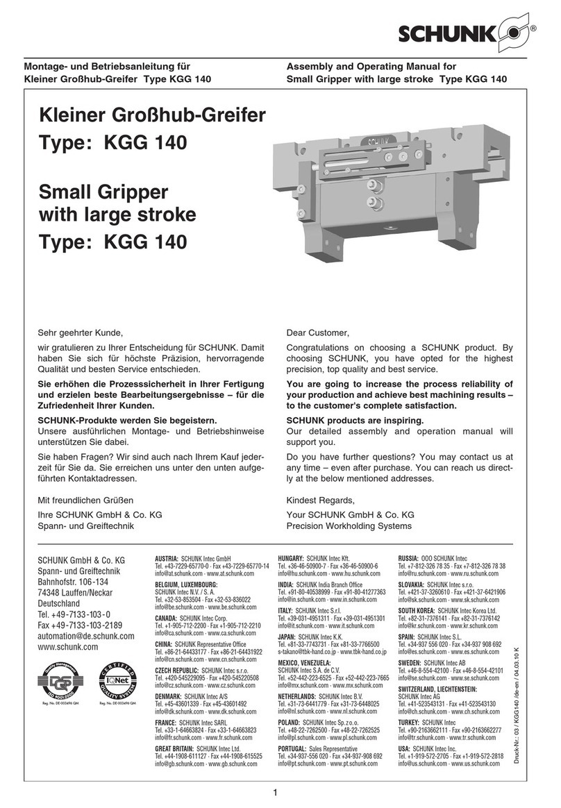 SCHUNK KGG 140 User instructions