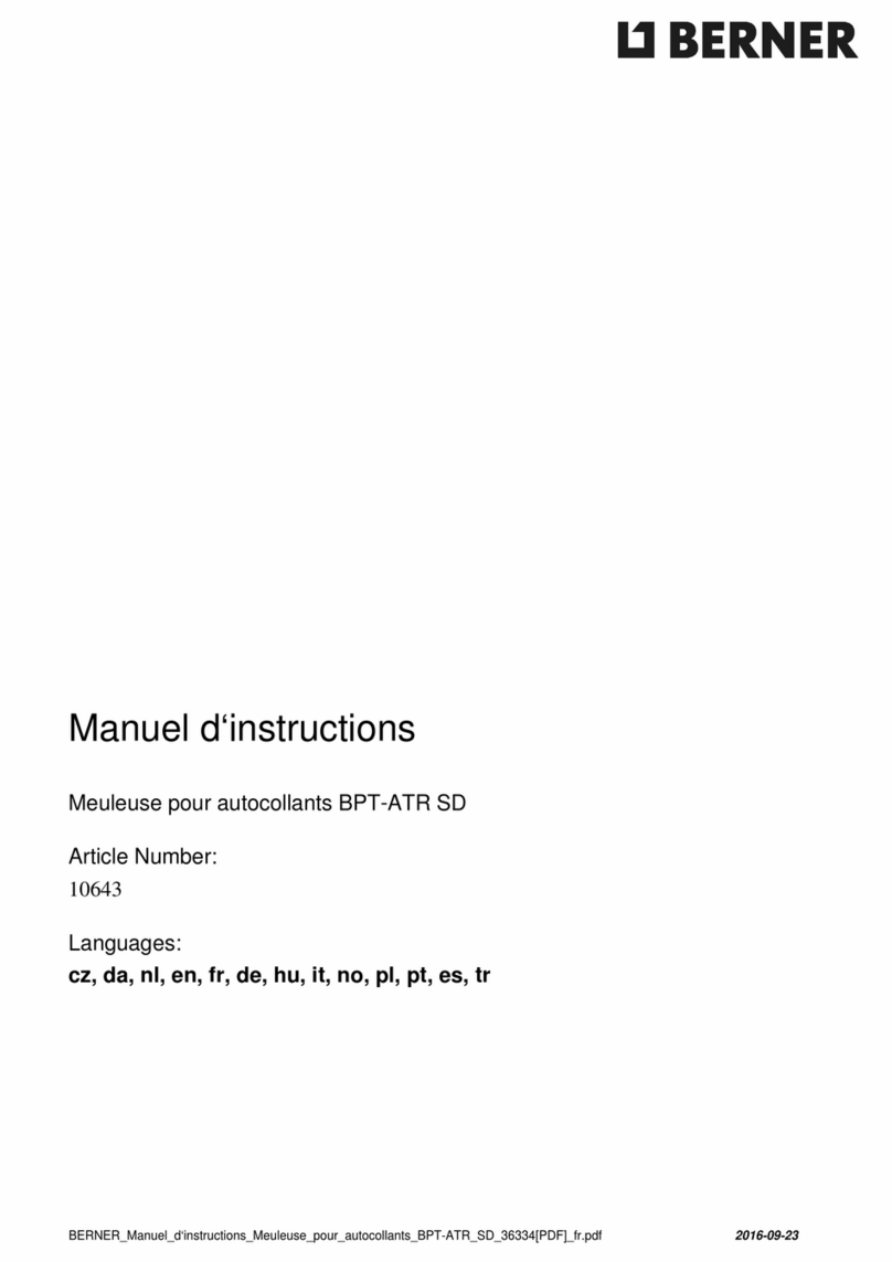 Berner BPT-ATR Instruction manual/safety instruction