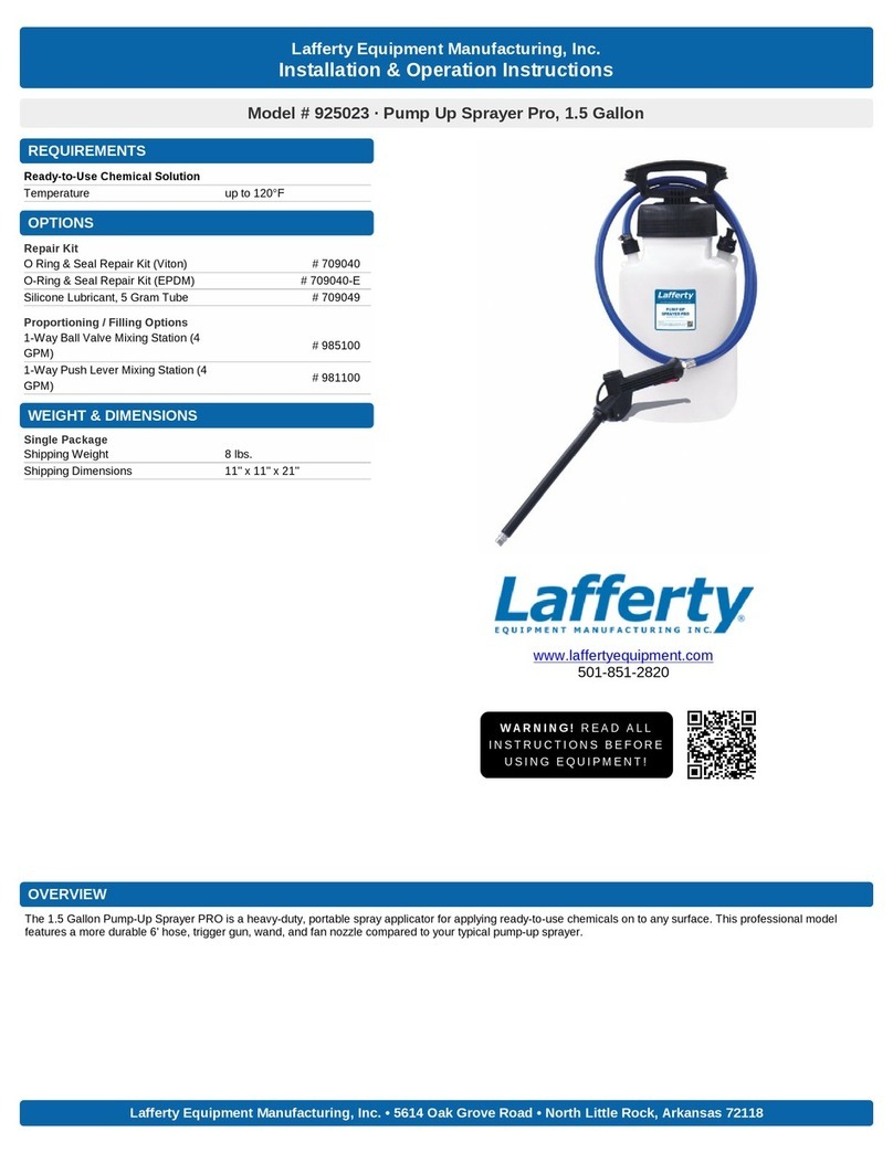 Lafferty Pump Up Sprayer Pro Installation & operation instructions