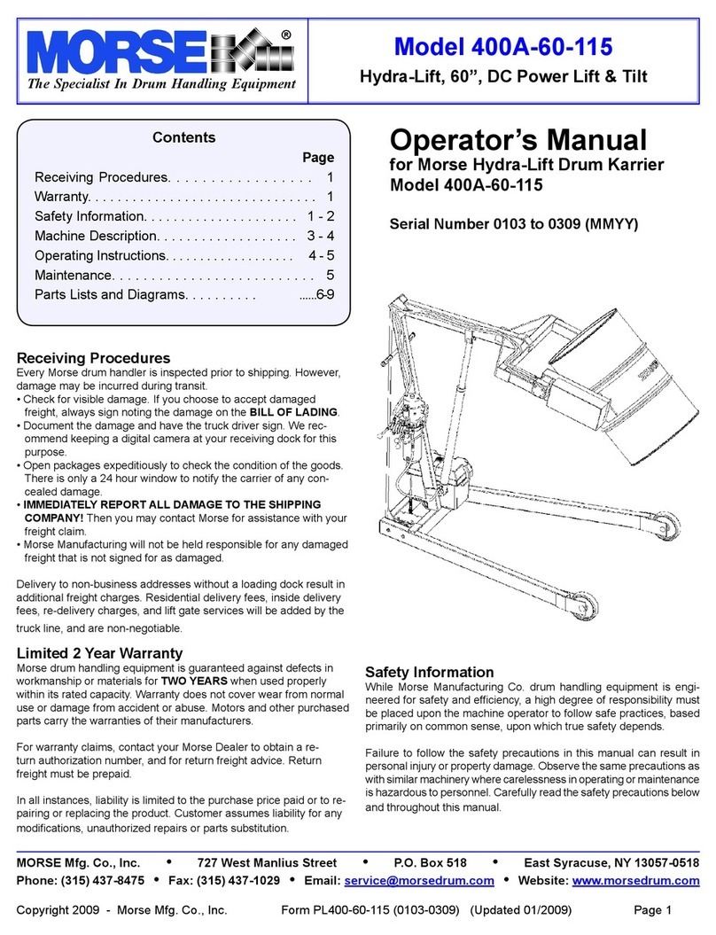 morse 400A-60-115 Operator's manual