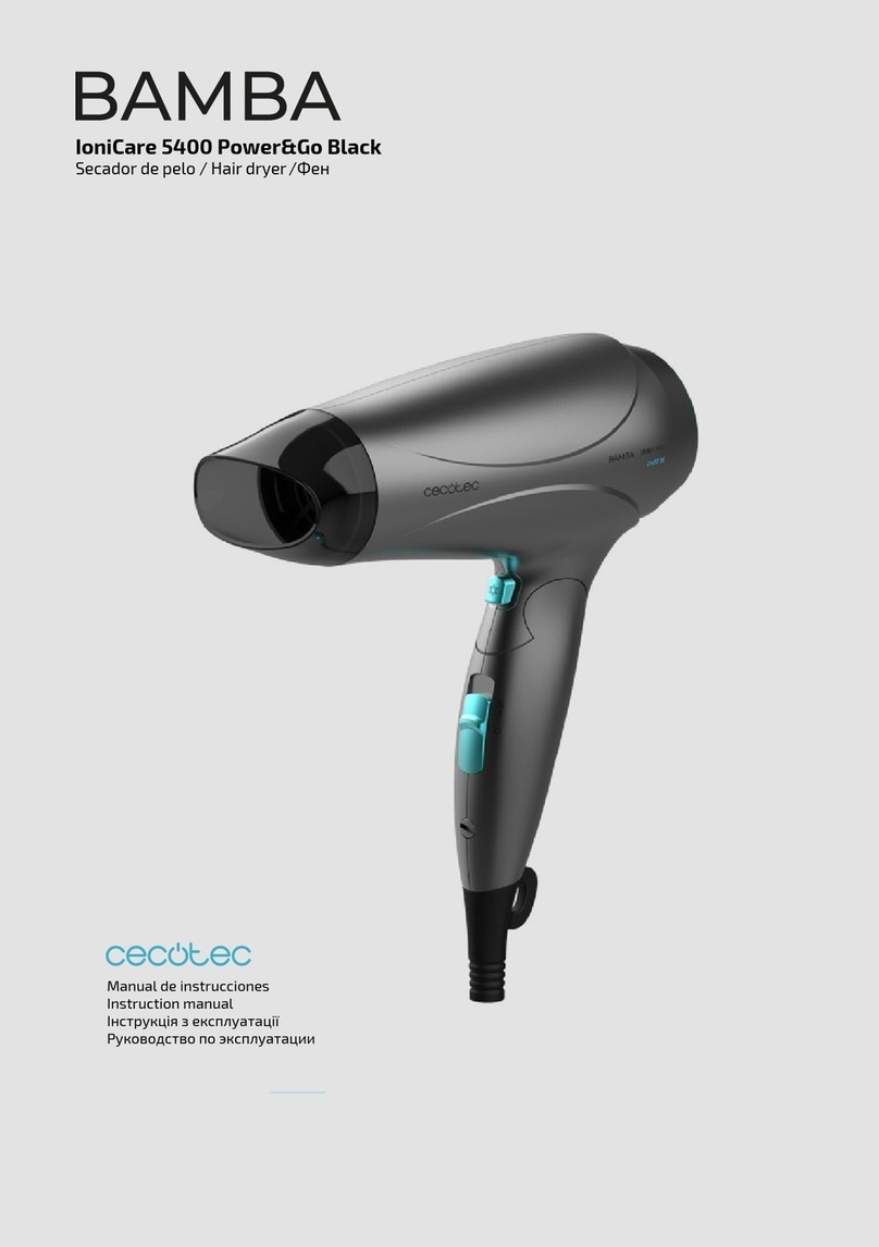 cecotec Bamba IoniCare 5400 Power&Go Black User manual cecotec Bamba IoniCare 5400 Power&Go Black User manual