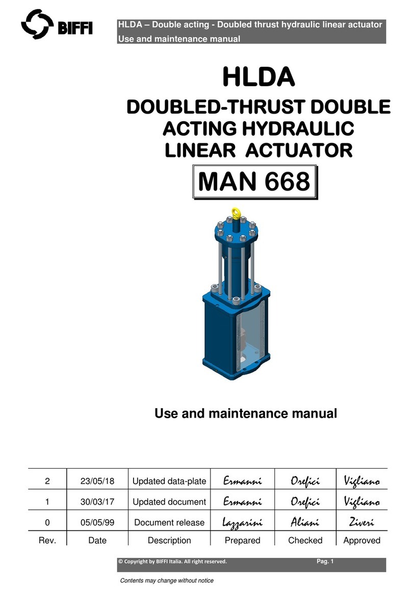 BIFFI HLDA Use and maintenance manual