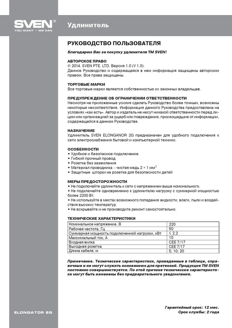 Sven ELONGATOR 2G User manual