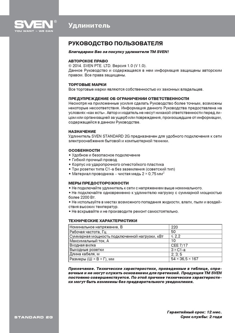 Sven STANDARD 2G user manual
