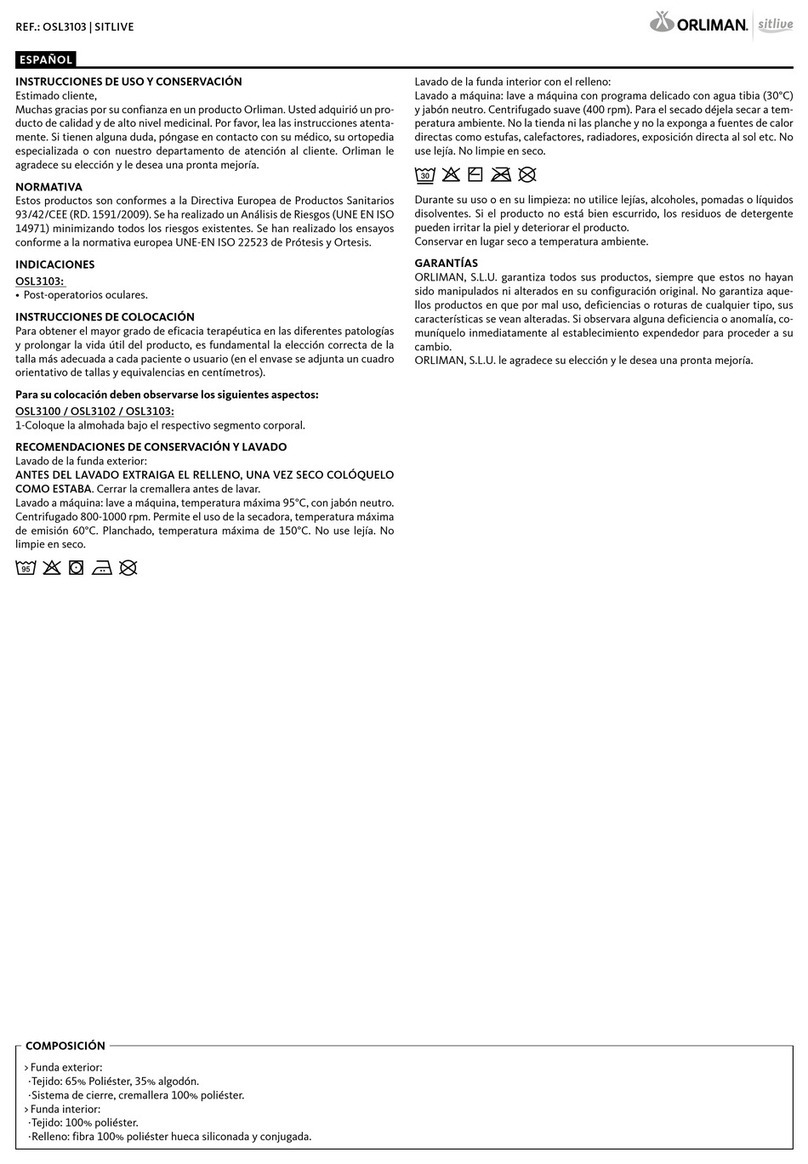 Orliman SITLIVE OSL3103 Manual