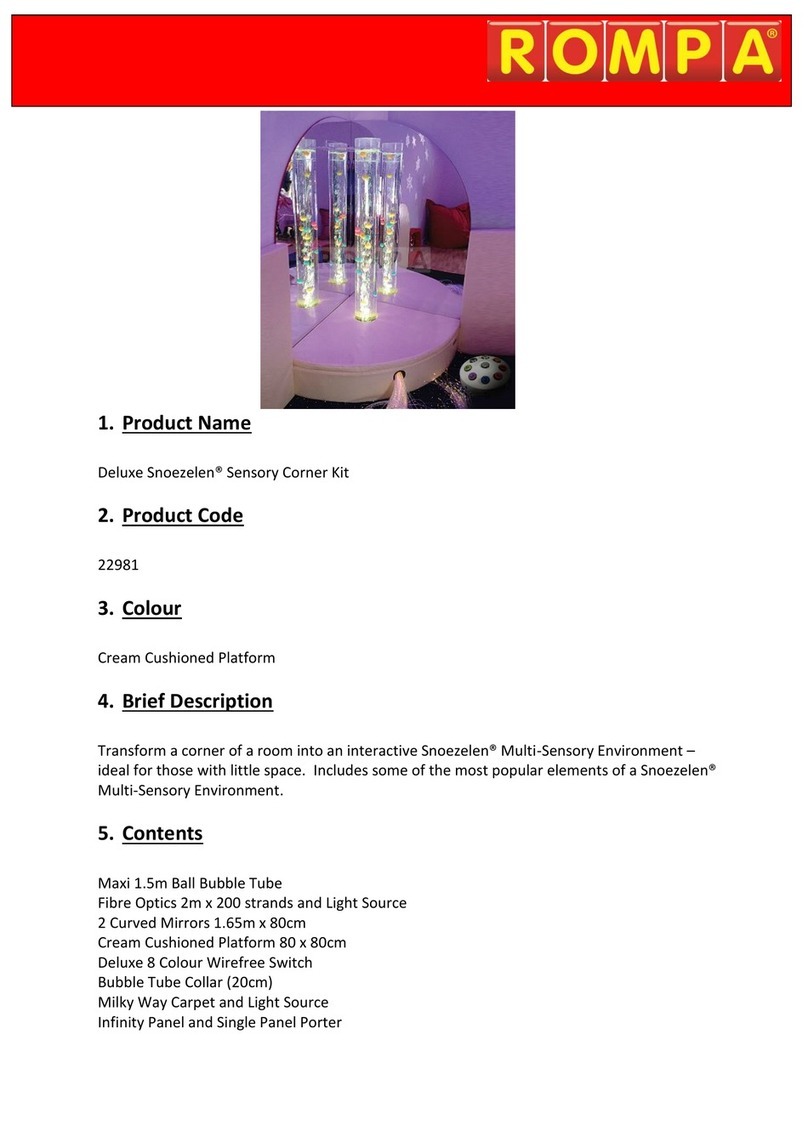 Rompa Deluxe Snoezelen Sensory Corner manual