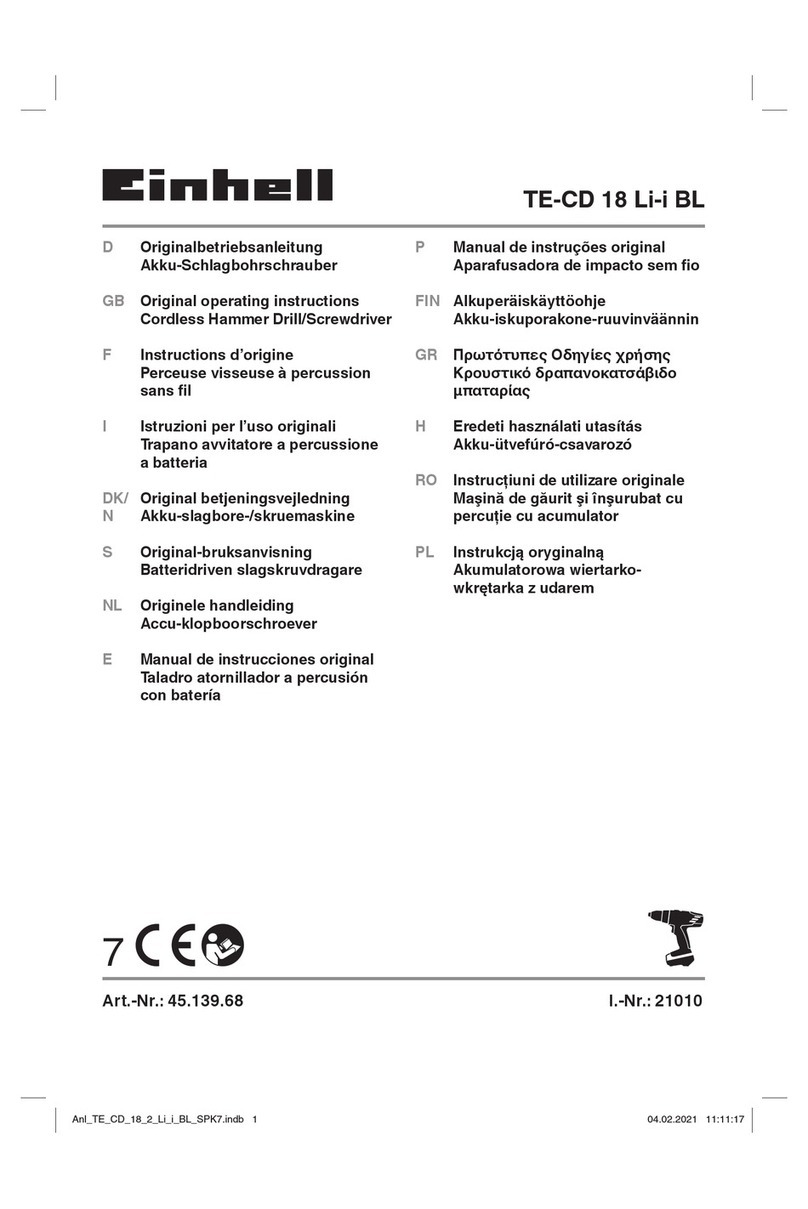 EINHELL TE-CD 18 Li-i BL User manual