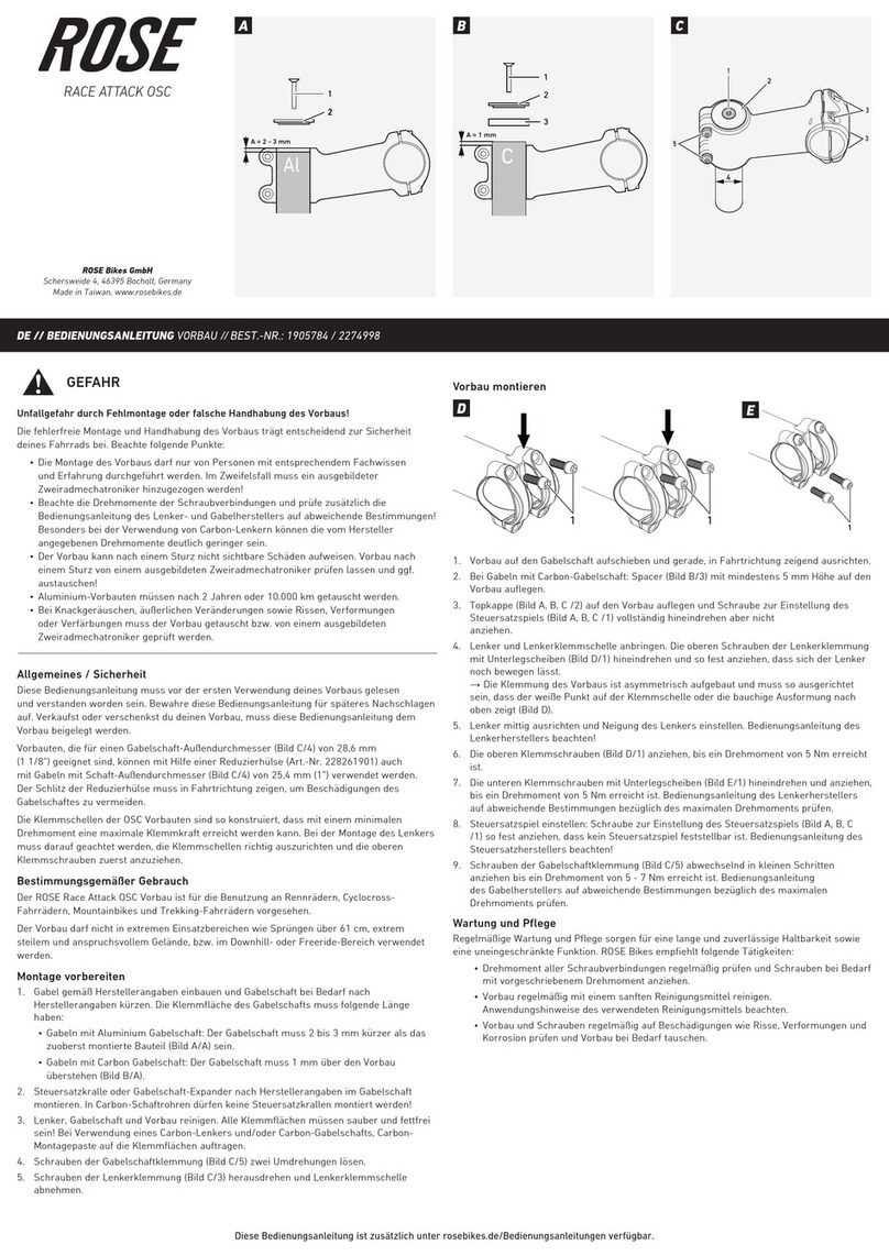 Rose electronics RACE ATTACK OSC owner's manual