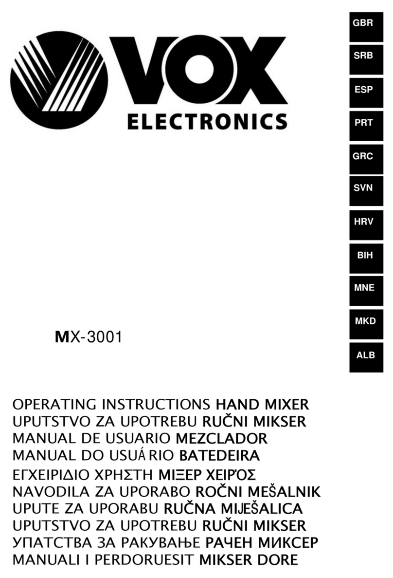 VOX electronics MX-3001 User manual