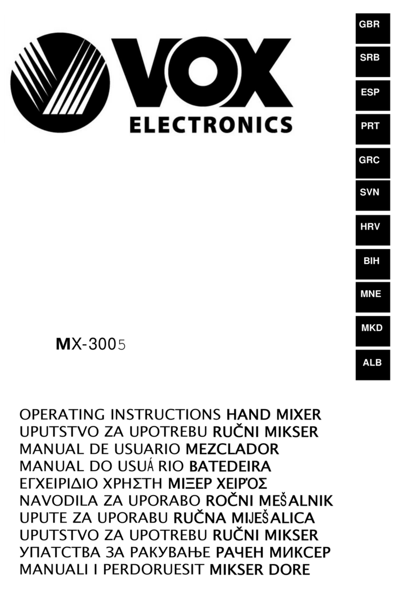 VOX electronics MX-3005 operating instructions VOX electronics MX-3005 operating instructions