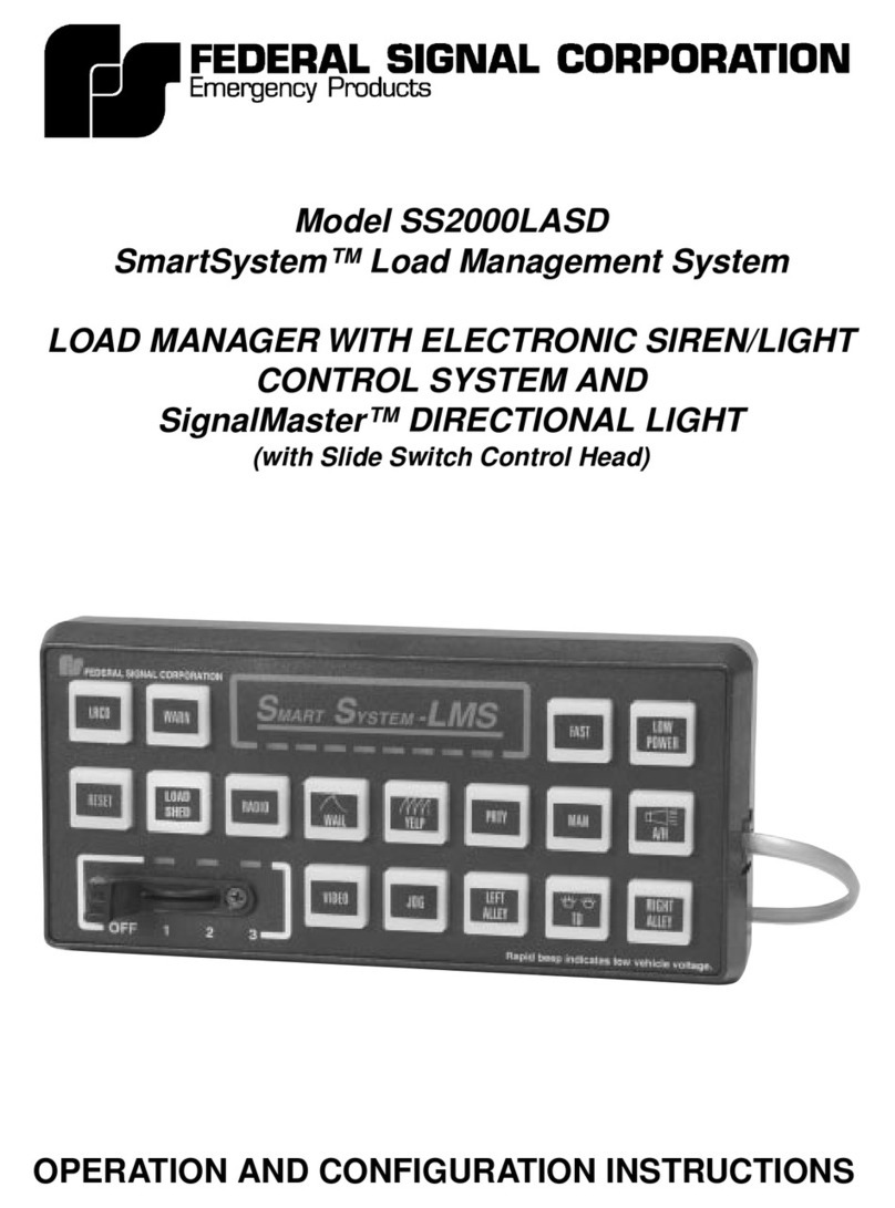 Federal Signal Corporation SmartSystem Load Management System Operation and configuration instructions Federal Signal Corporation SmartSystem Load Management System Operation and configuration instructions