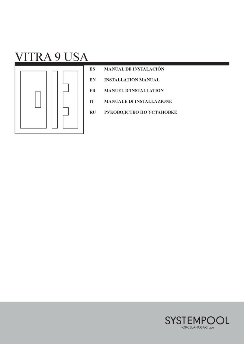 Porcelanosa SYSTEMPOOL VITRA 9 USA User manual