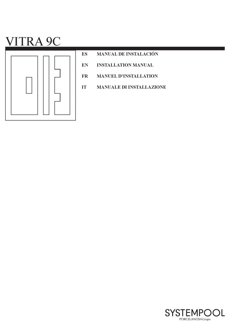 Porcelanosa SYSTEMPOOL VITRA 9C User manual