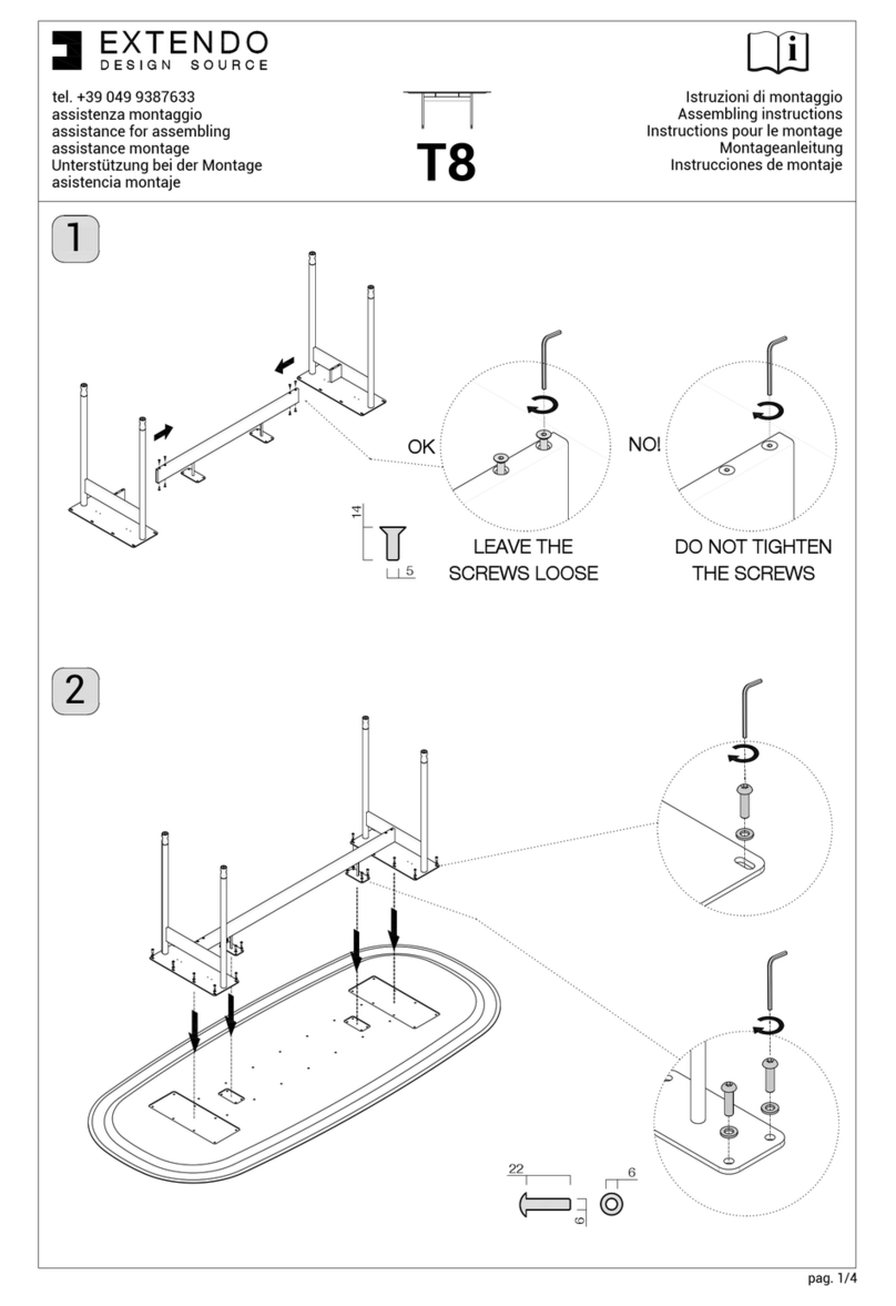 Extendo T8 Assembling instructions Extendo T8 Assembling instructions