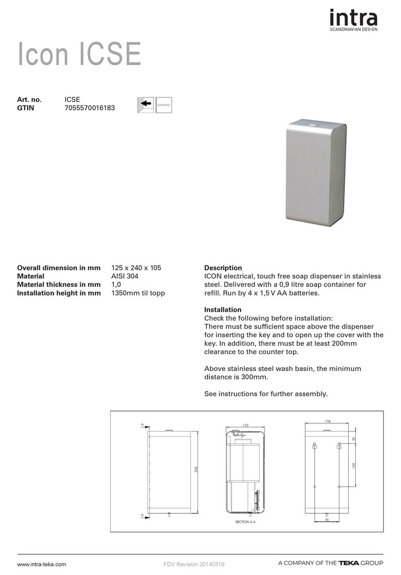 Teka intra Icon ICSE instructions