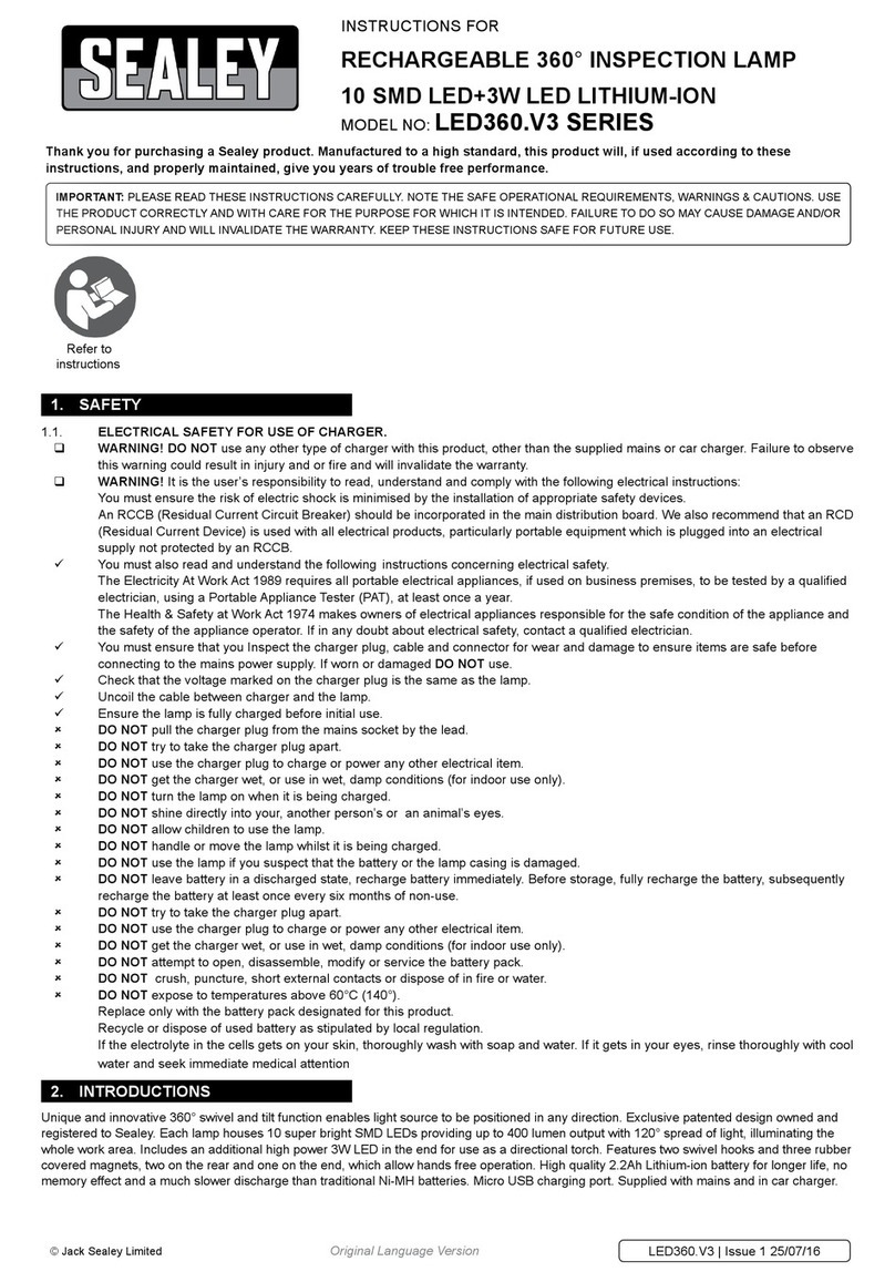 Sealey LED360.V3 Series User manual
