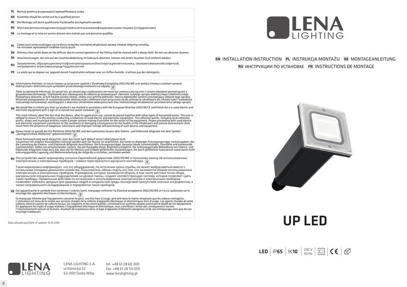 Lena Lighting UP LED Installation instruction