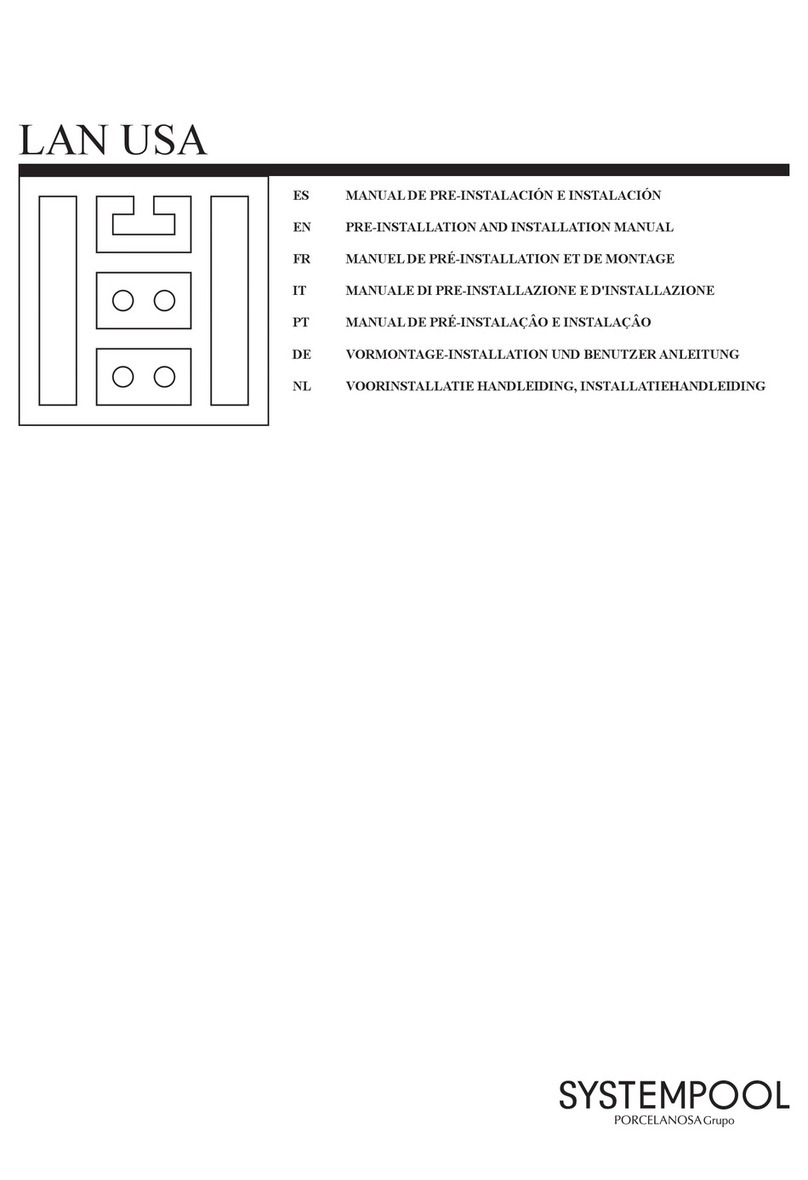 Porcelanosa SYSTEMPOOL GALLERY USA PRE-INSTALLATION AND INSTALLATION MANUAL