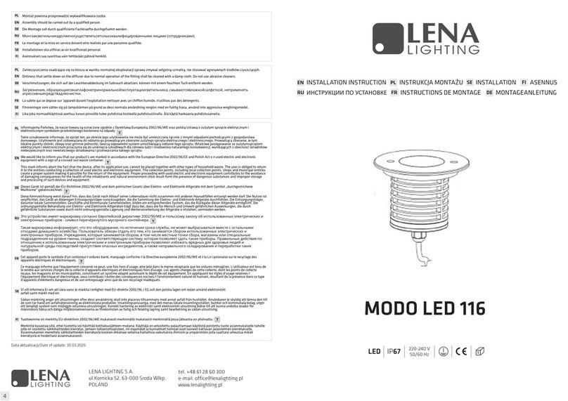 Lena Lighting MODO LED 116 User manual