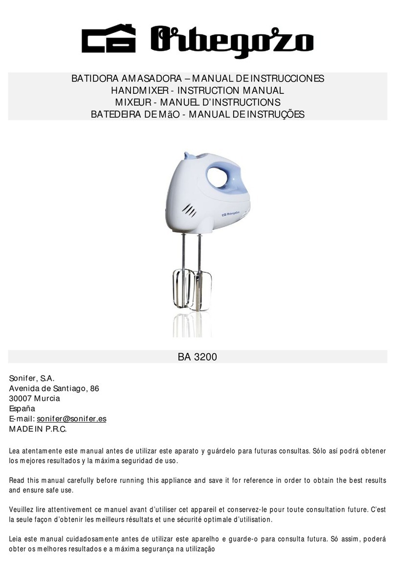 Orbegozo BA 3200 instruction manual