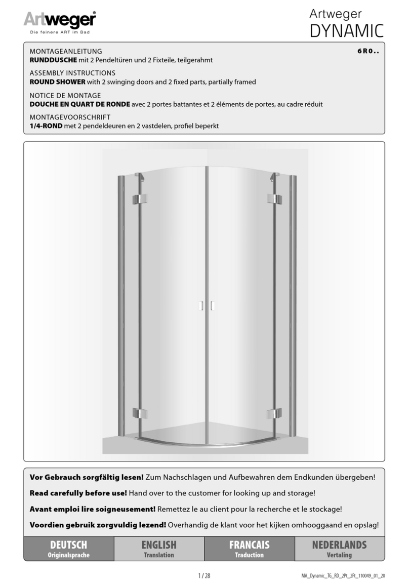 Artweger DYNAMIC 6R0 Series User manual Artweger DYNAMIC 6R0 Series User manual