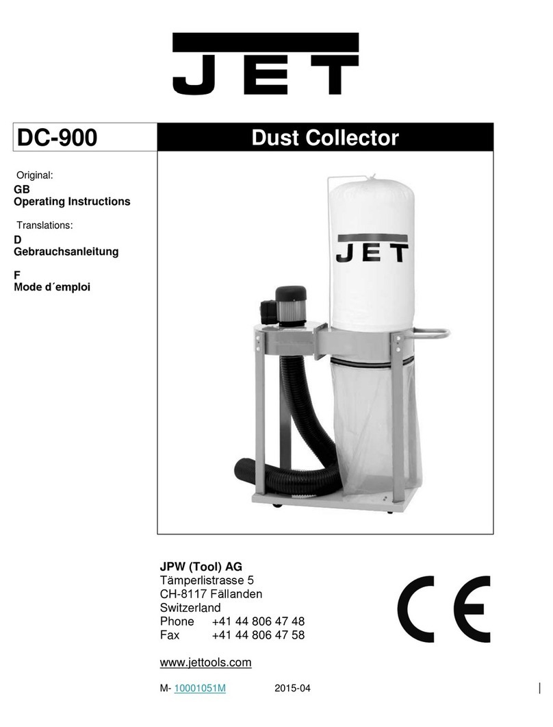Jet DC-900 operating instructions