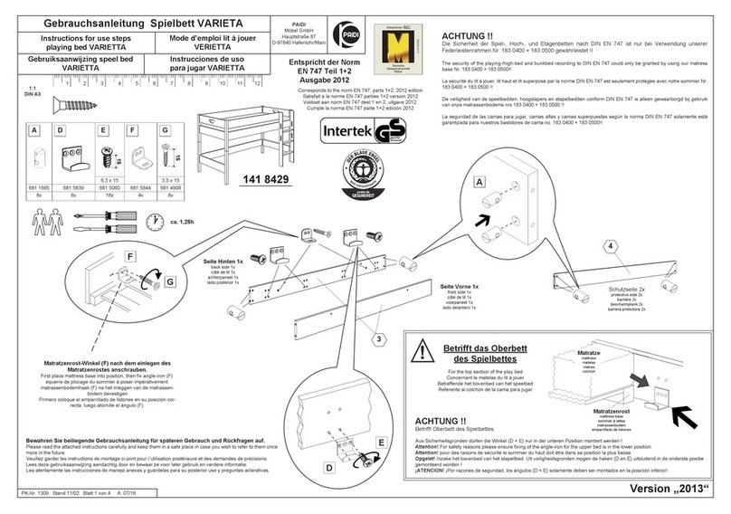 PAIDI VARIETTA 141 8429 User manual