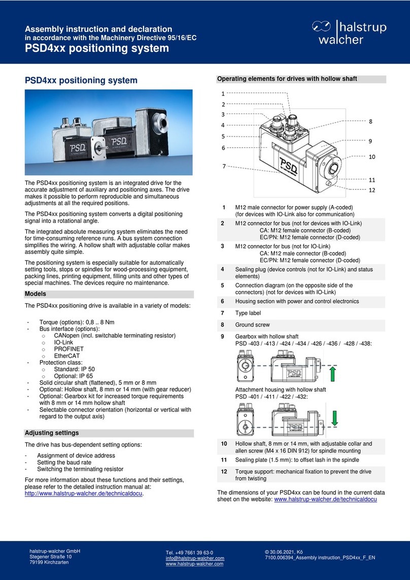 halstrup-walcher PSD4 Series Assembly instruction