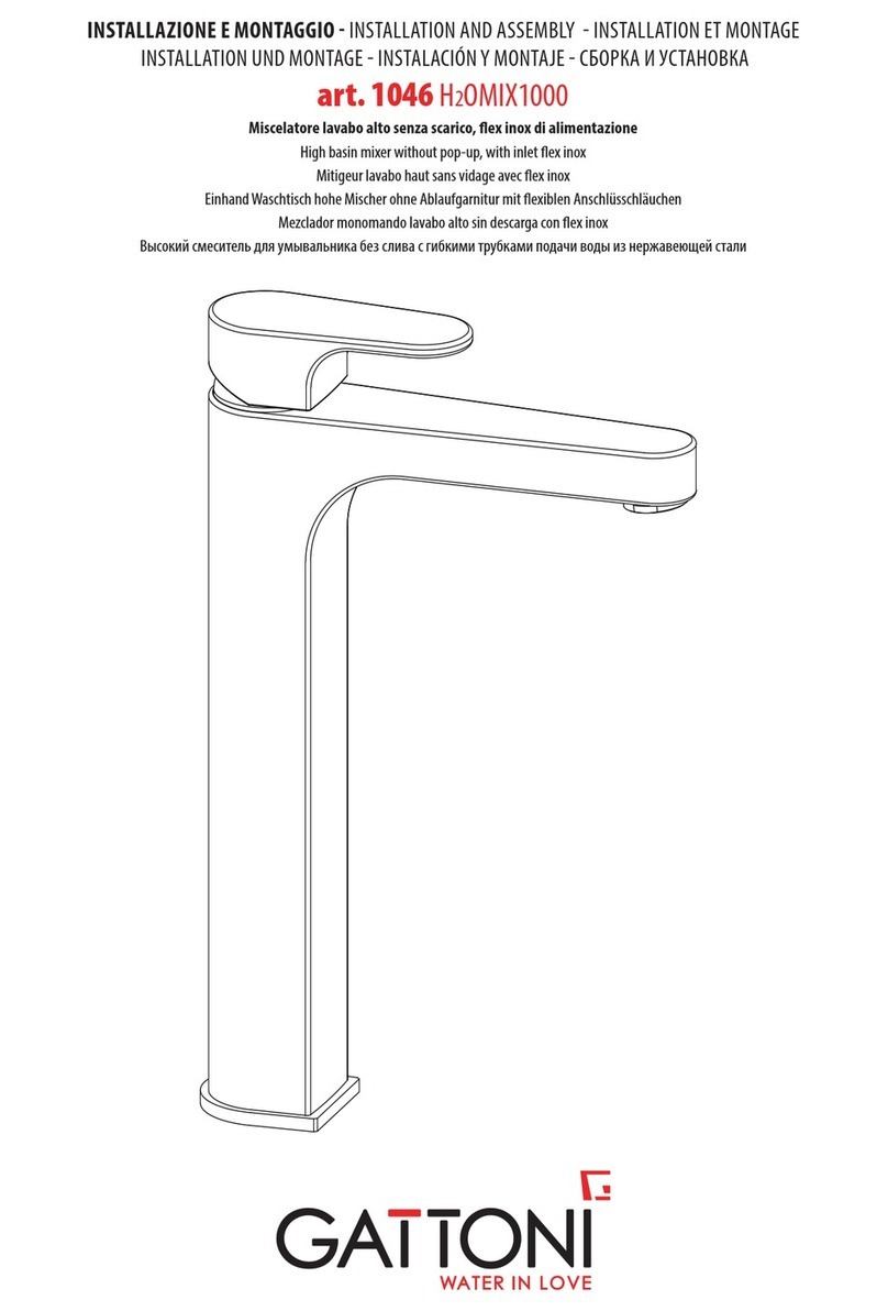 GATTONI H2OMIX1000 1046 Installation and assembly