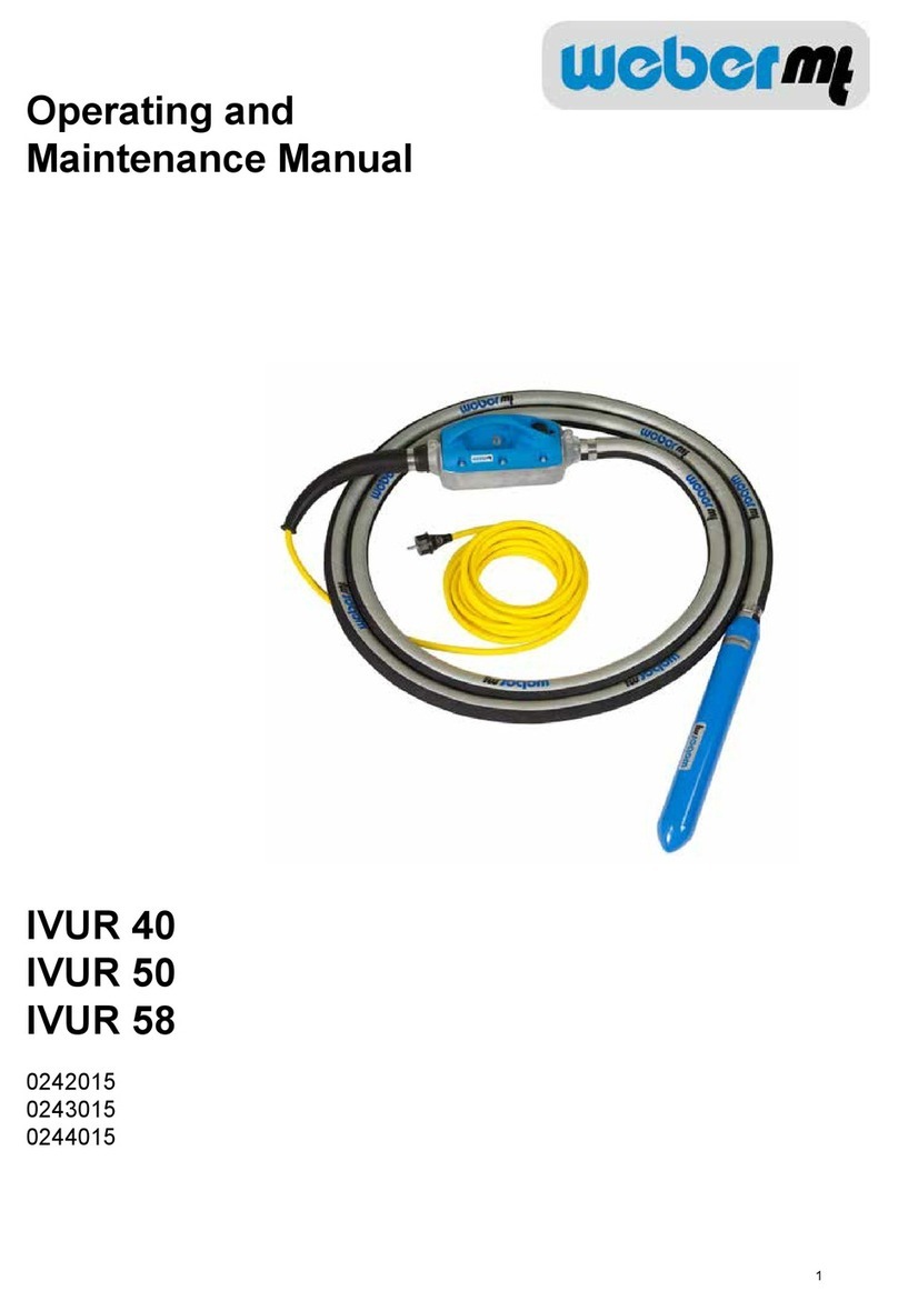 Weber mt IVUR 40 Operating and maintenance manual