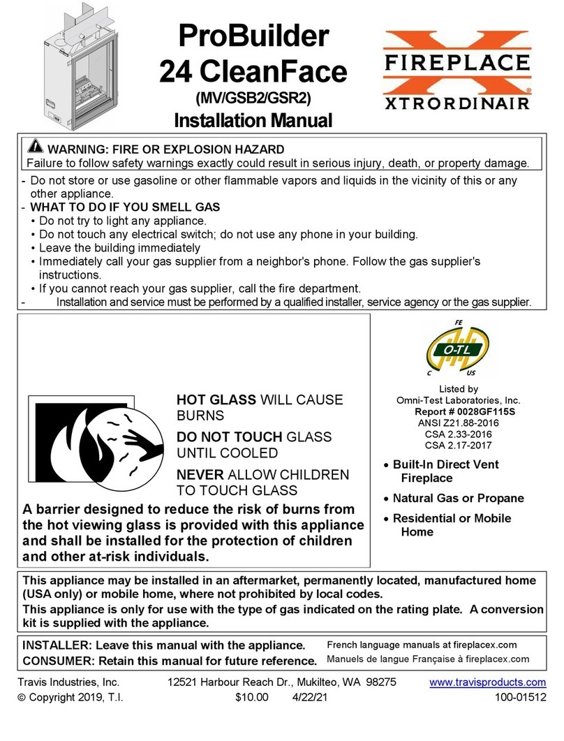 FireplaceXtrordinair ProBuilder 24 installation manual