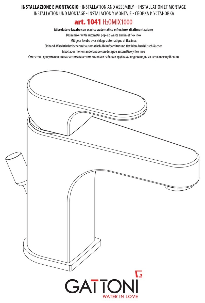 GATTONI H2OMIX1000 1041 Installation and assembly