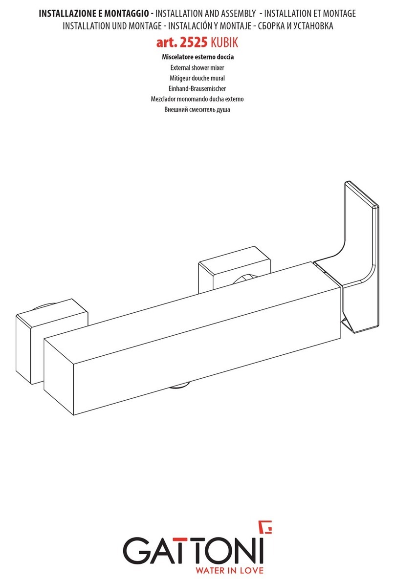 GATTONI KUBIK 2525 Installation and assembly