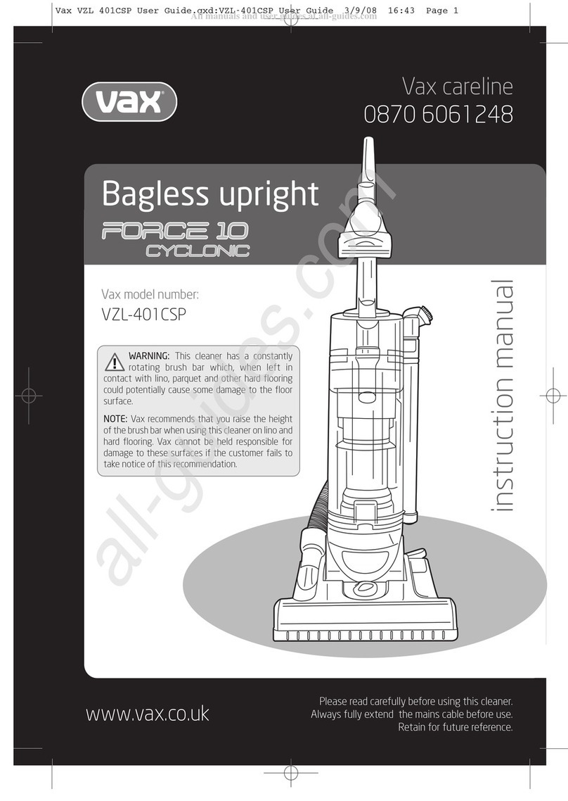 Vax FORCE 10 CYCLONIC User manual