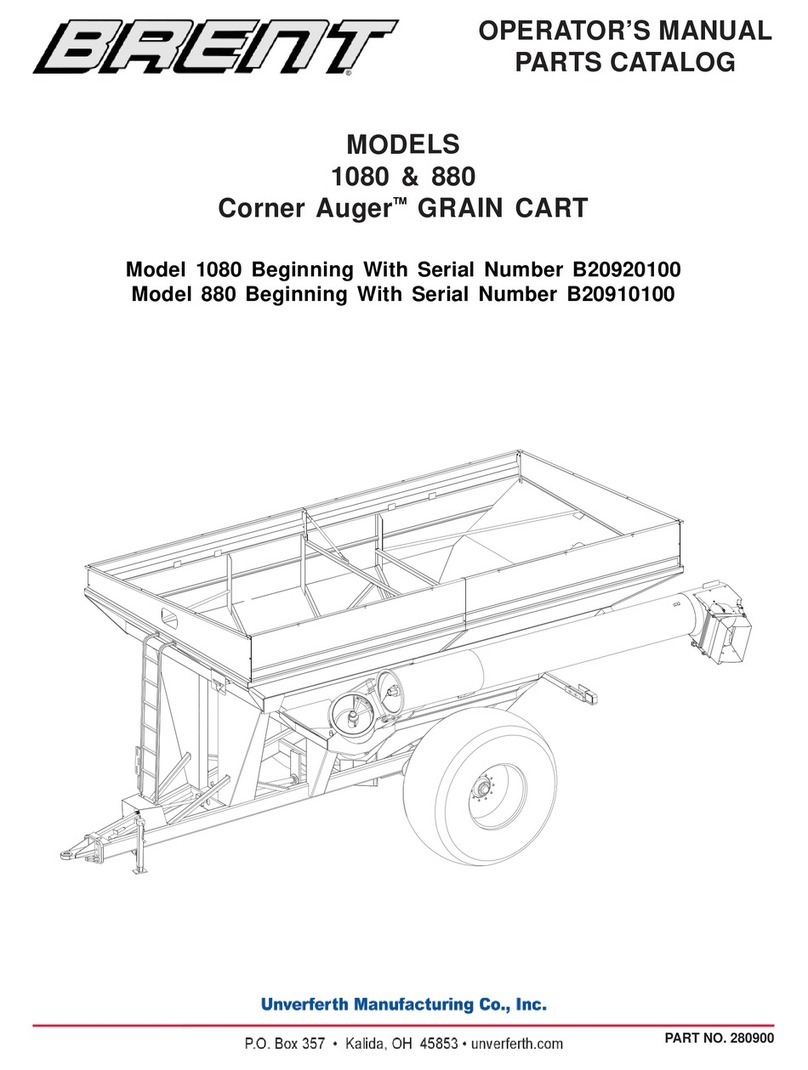 brent Corner Auger 1080 Operator's Manual / Parts Catalogue