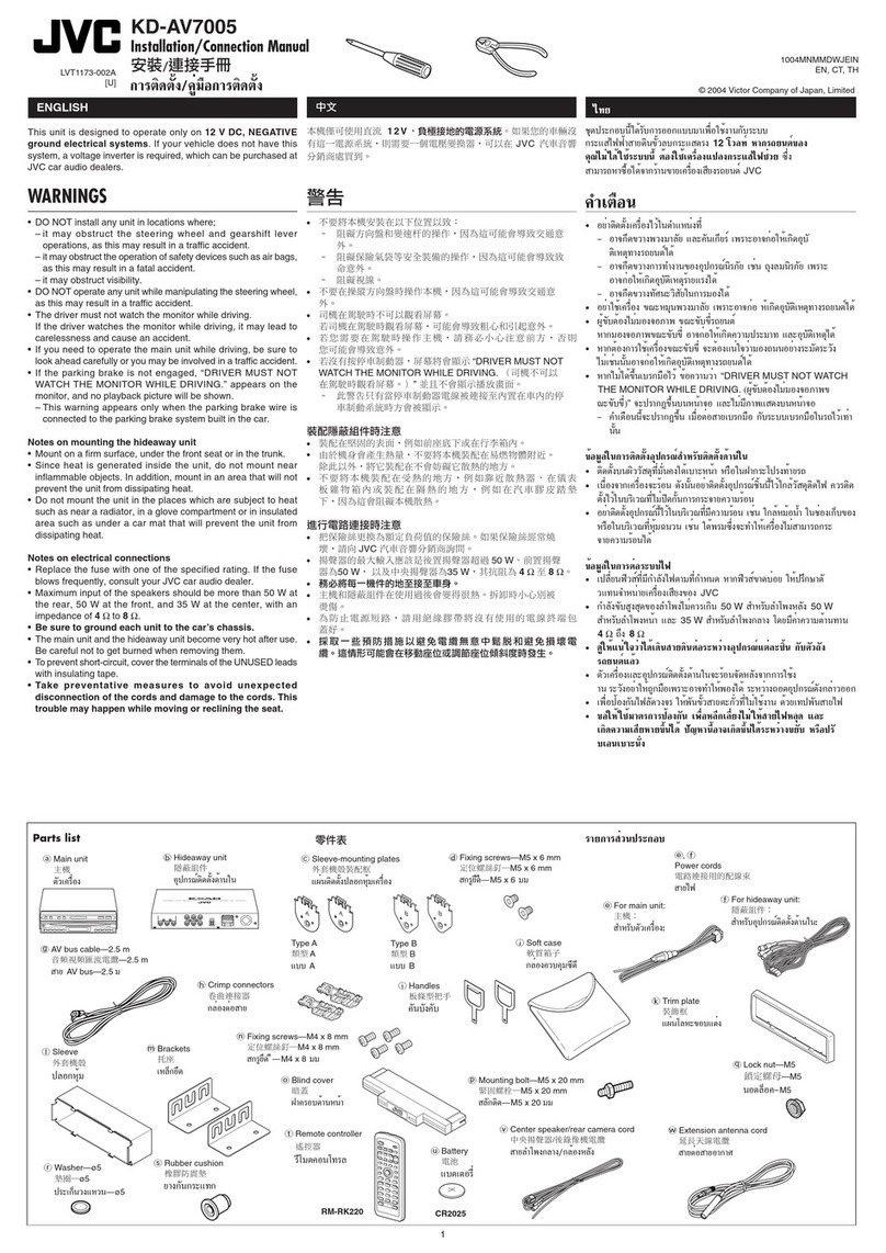JVC KD-AV7005 Guide