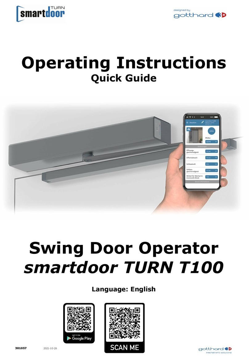 gotthard smartdoor TURN T100 operating instructions