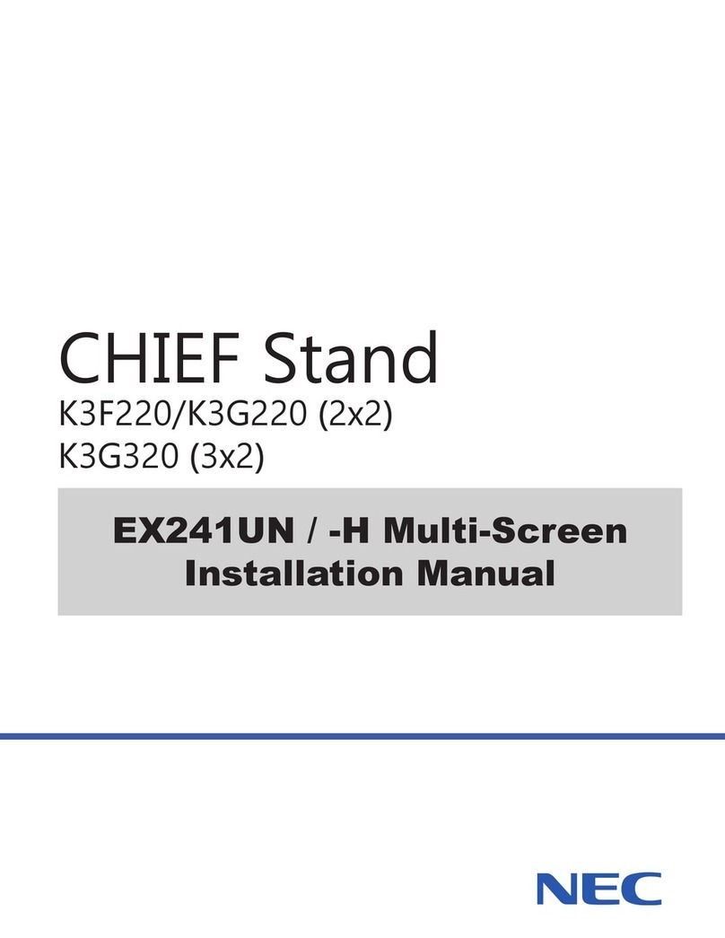 NEC CHIEF K3F220 installation manual