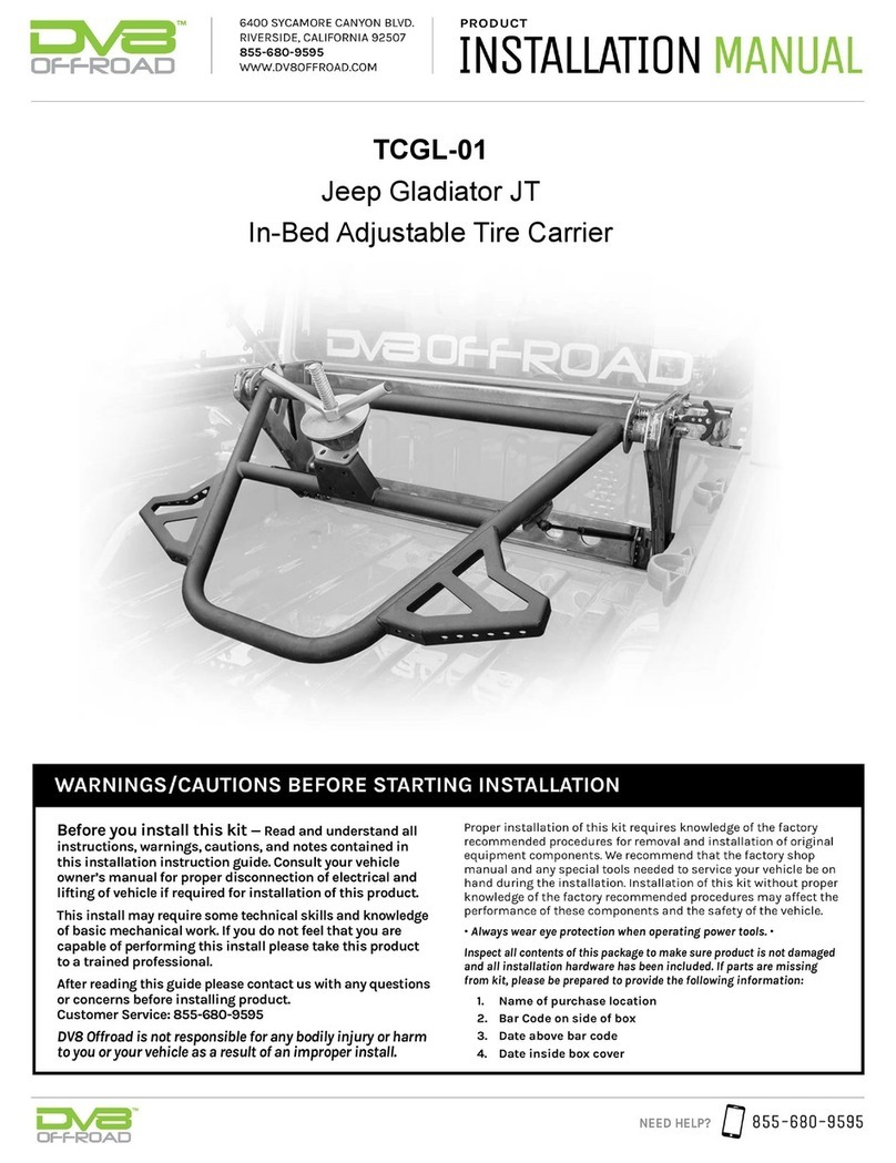 DV8 TCGL-01 installation manual