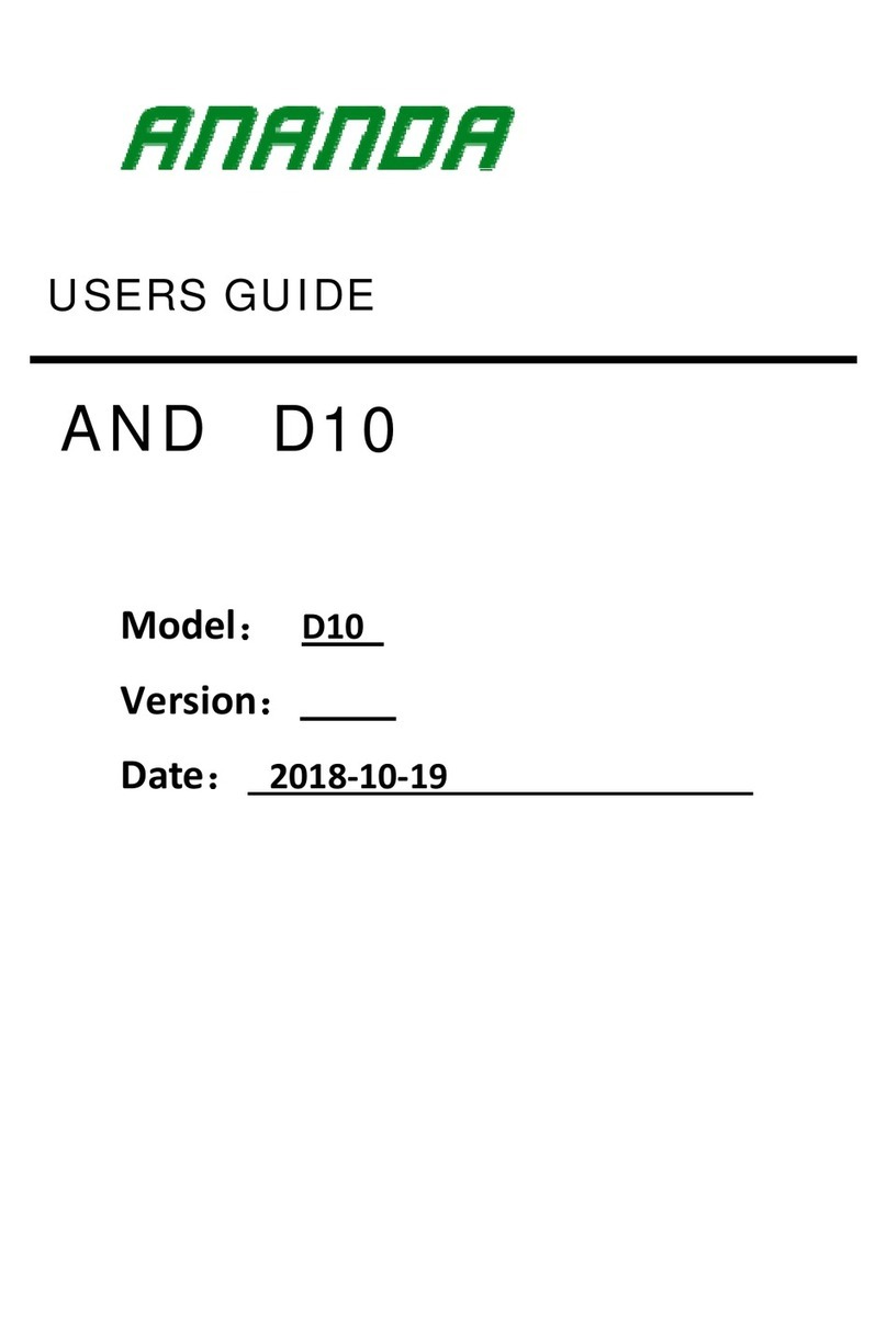 Ananda D10 User manual