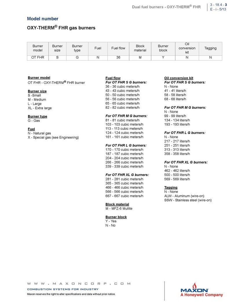 Honeywell Maxon OT FHR User manual Honeywell Maxon OT FHR User manual