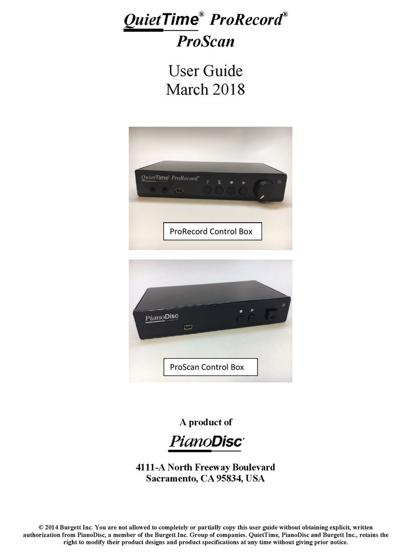 PianoDisc QuietTime Prorecord user guide