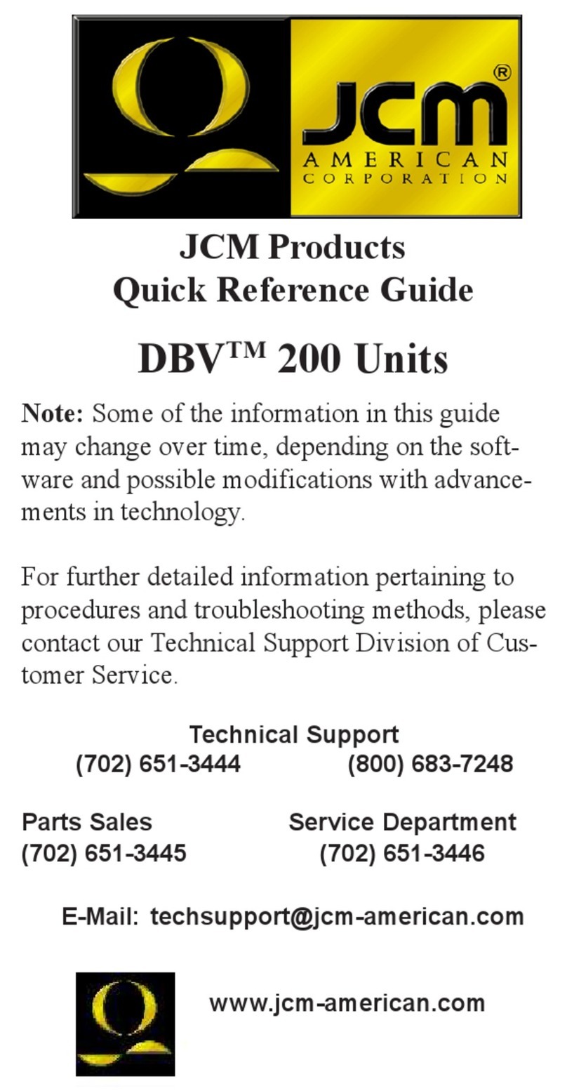 JCM DBV 200 User manual