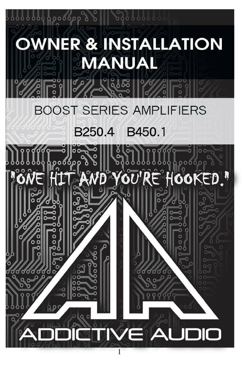 Addictive audio BOOST Series Owners & installation manual