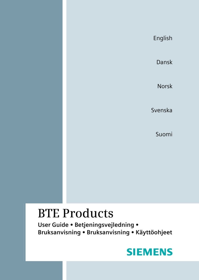 Siemens BTE series User manual Siemens BTE series User manual