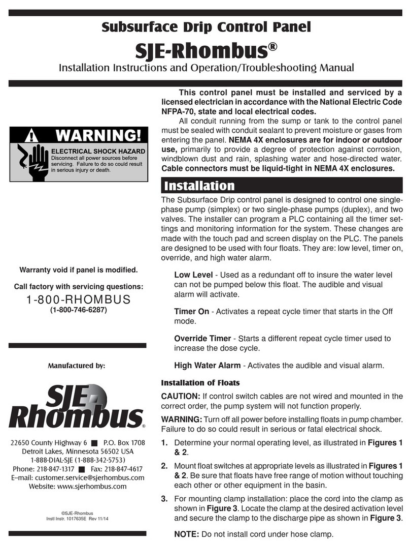 SJE Rhombus NEMA 4X User manual