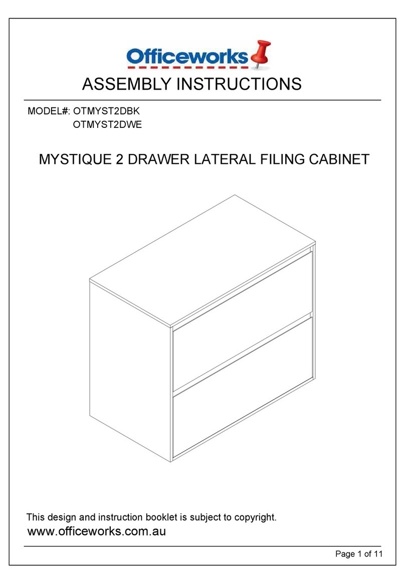 Officeworks MYSTIQUE OTMYST2DBK Assembly instructions