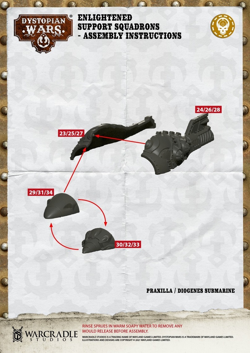 WARCRADLE STUDIOS DYSTOPIAN WARS QUINTILLIAN CLASS CRUISER User manual