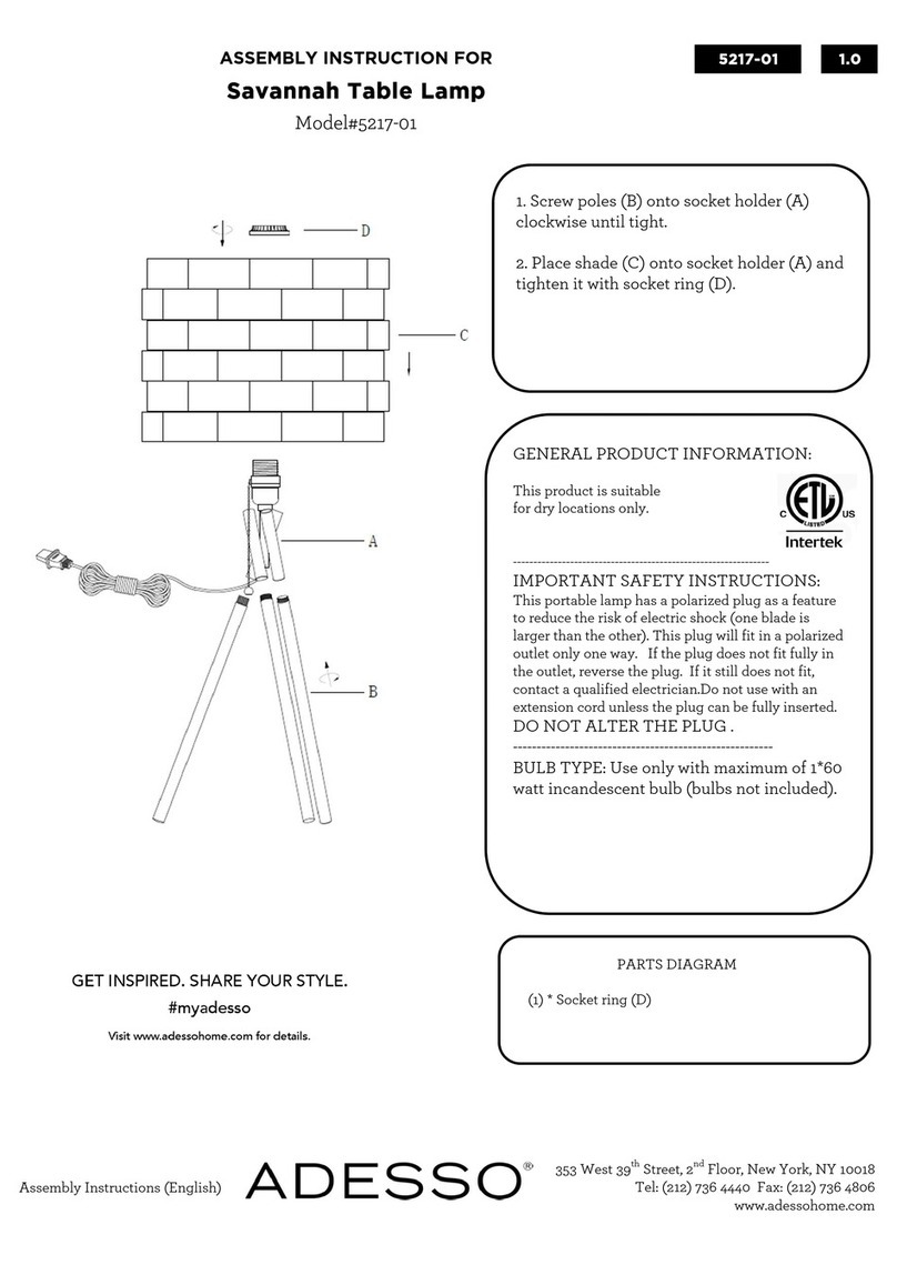 Adesso Savannah 5217-01 User manual