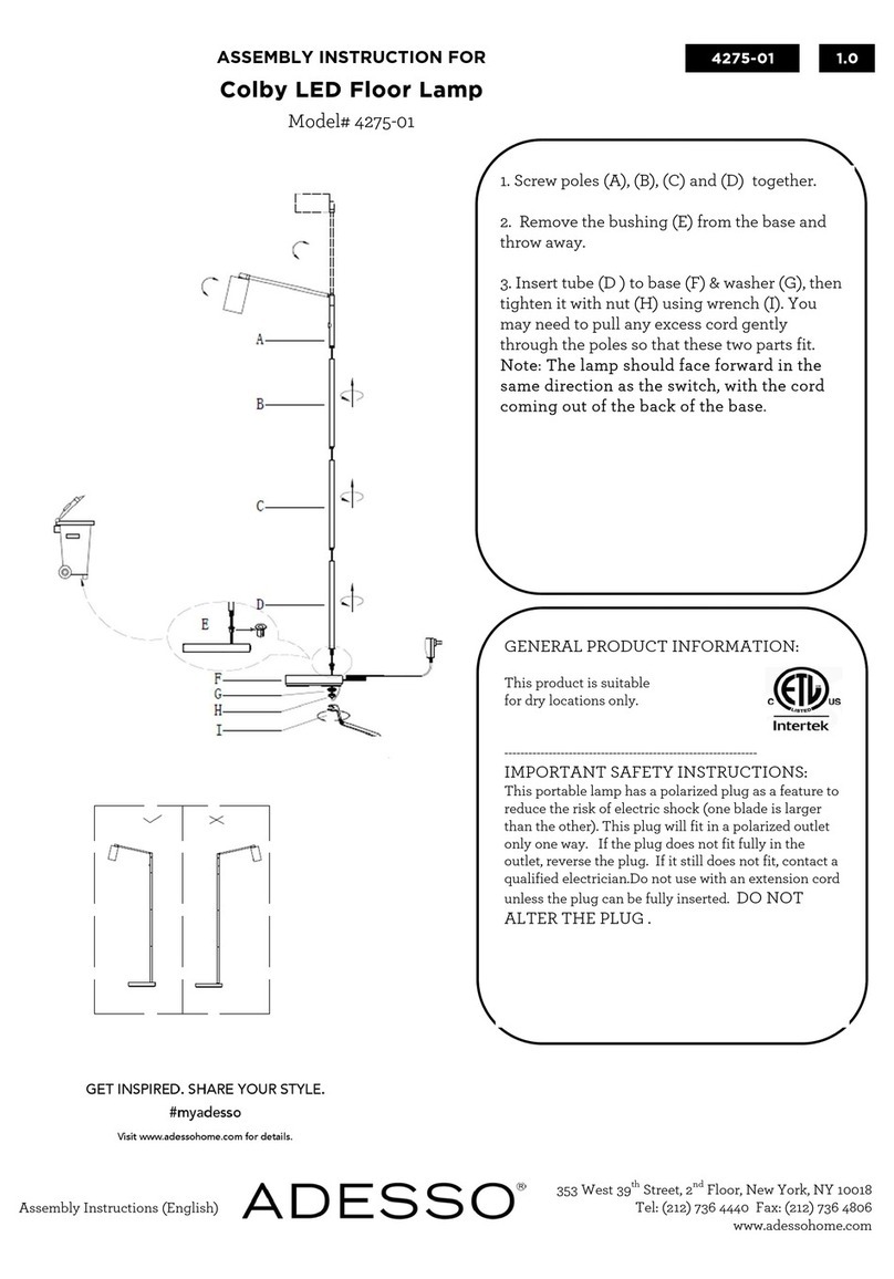 Adesso Colby 4275-01 Assembly instruction